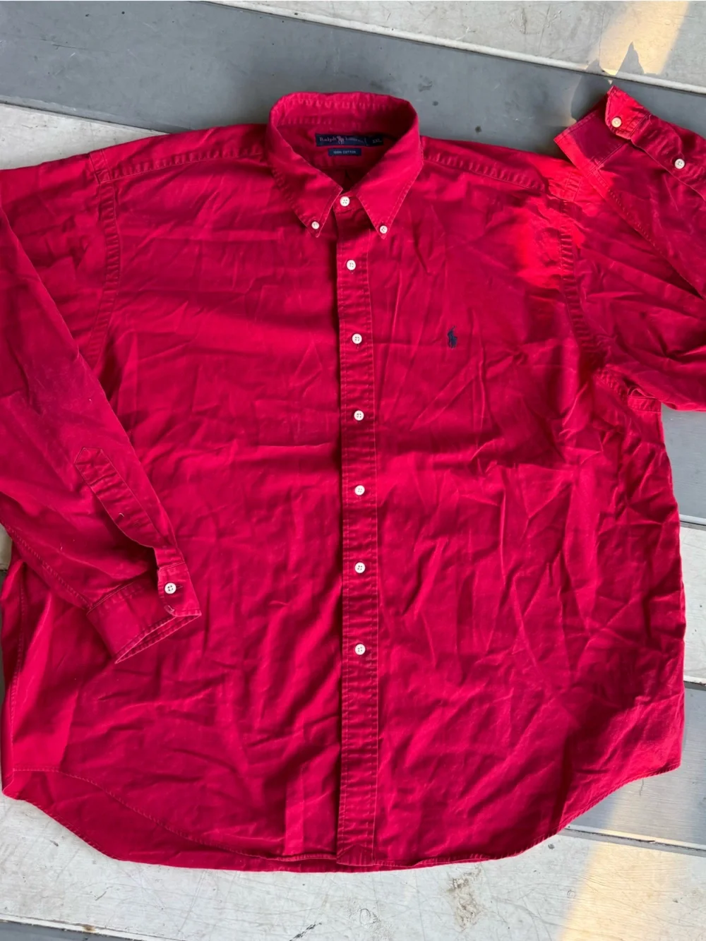 Polo by Ralph Lauren Bright Red Button-Down Shirt
